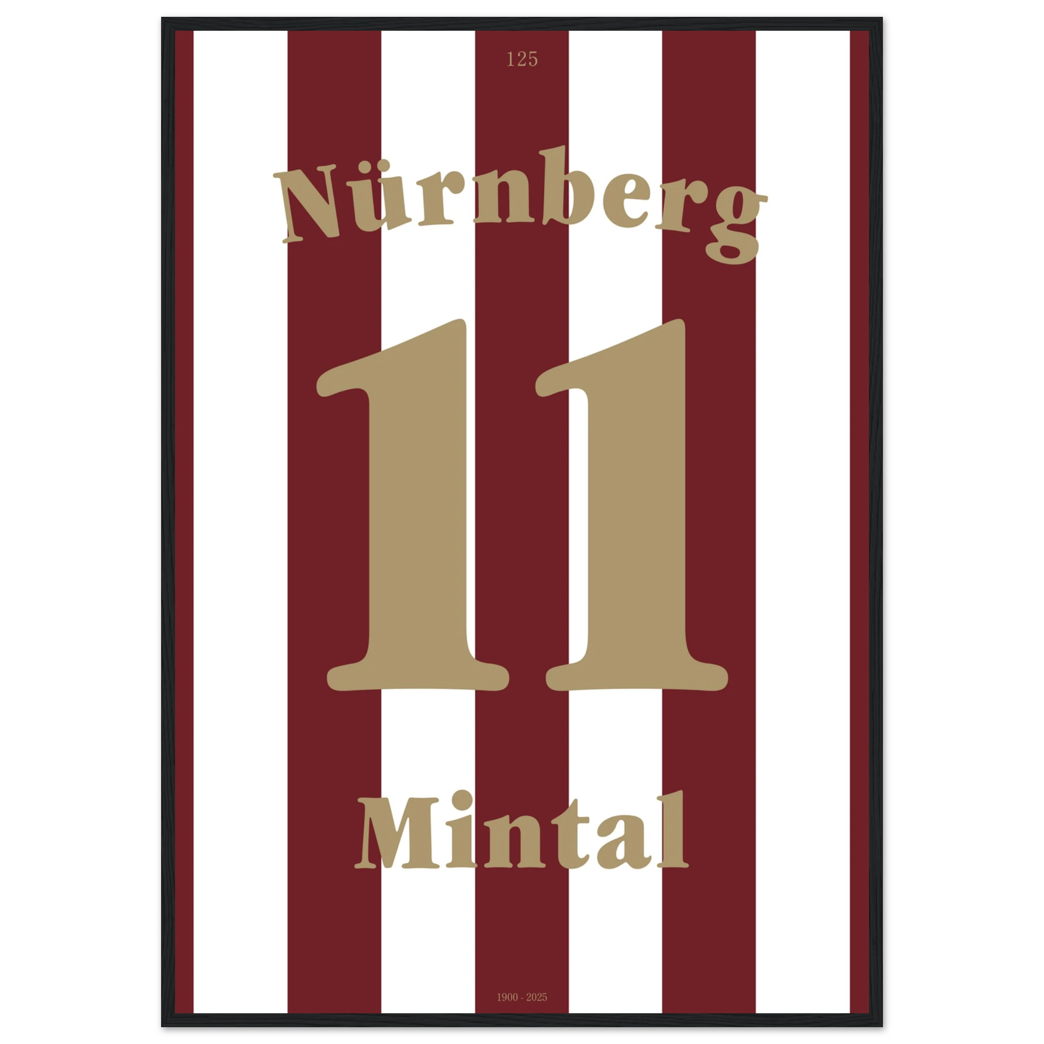 Marek Mintal - 125 Jahre FCN Fußball Poster mit Rahmen