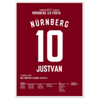 Justvan und der Club demontieren FÜ im Derby Fußball Poster mit Rahmen