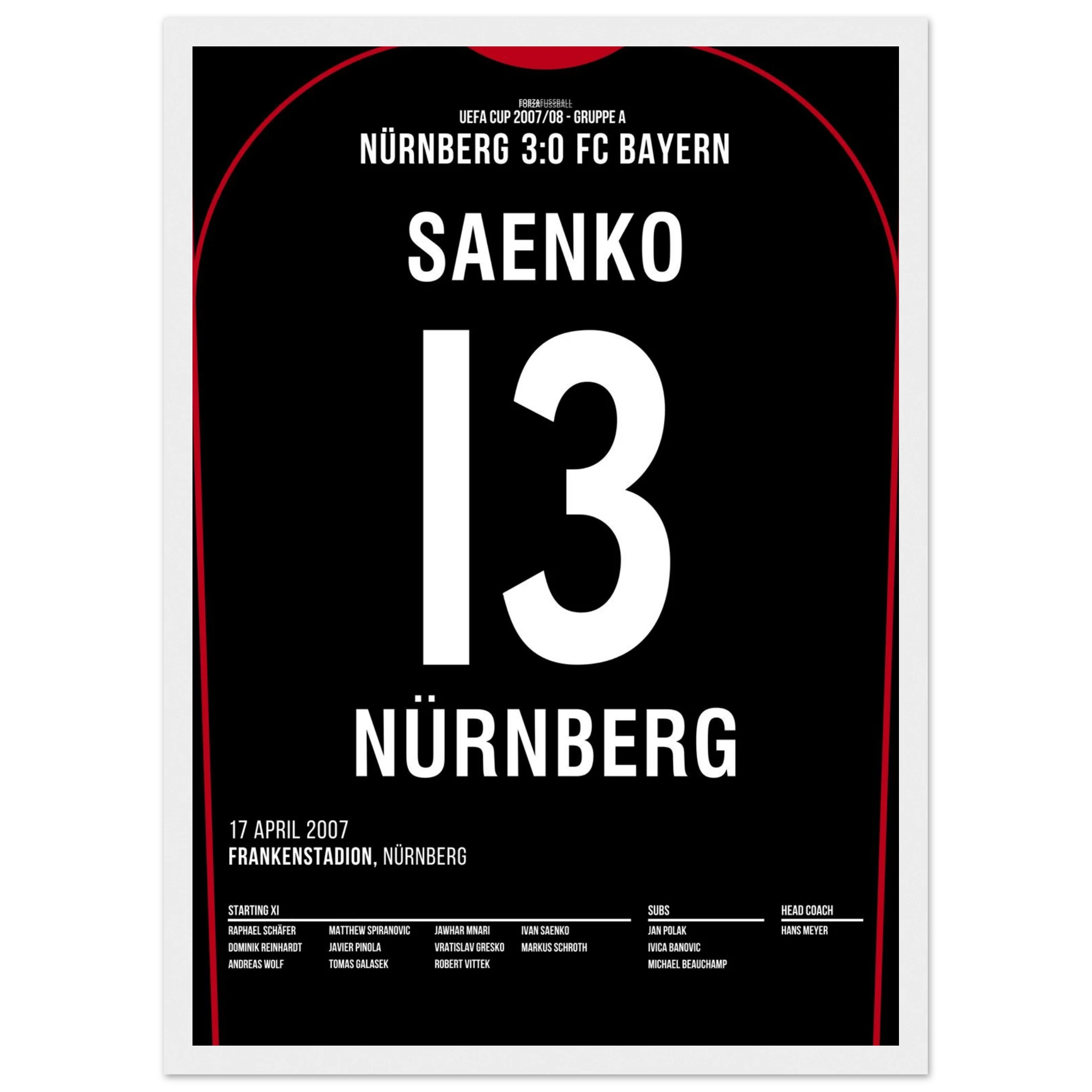 Ivan Saenko war dabei! FCN 3 - Bayern 0