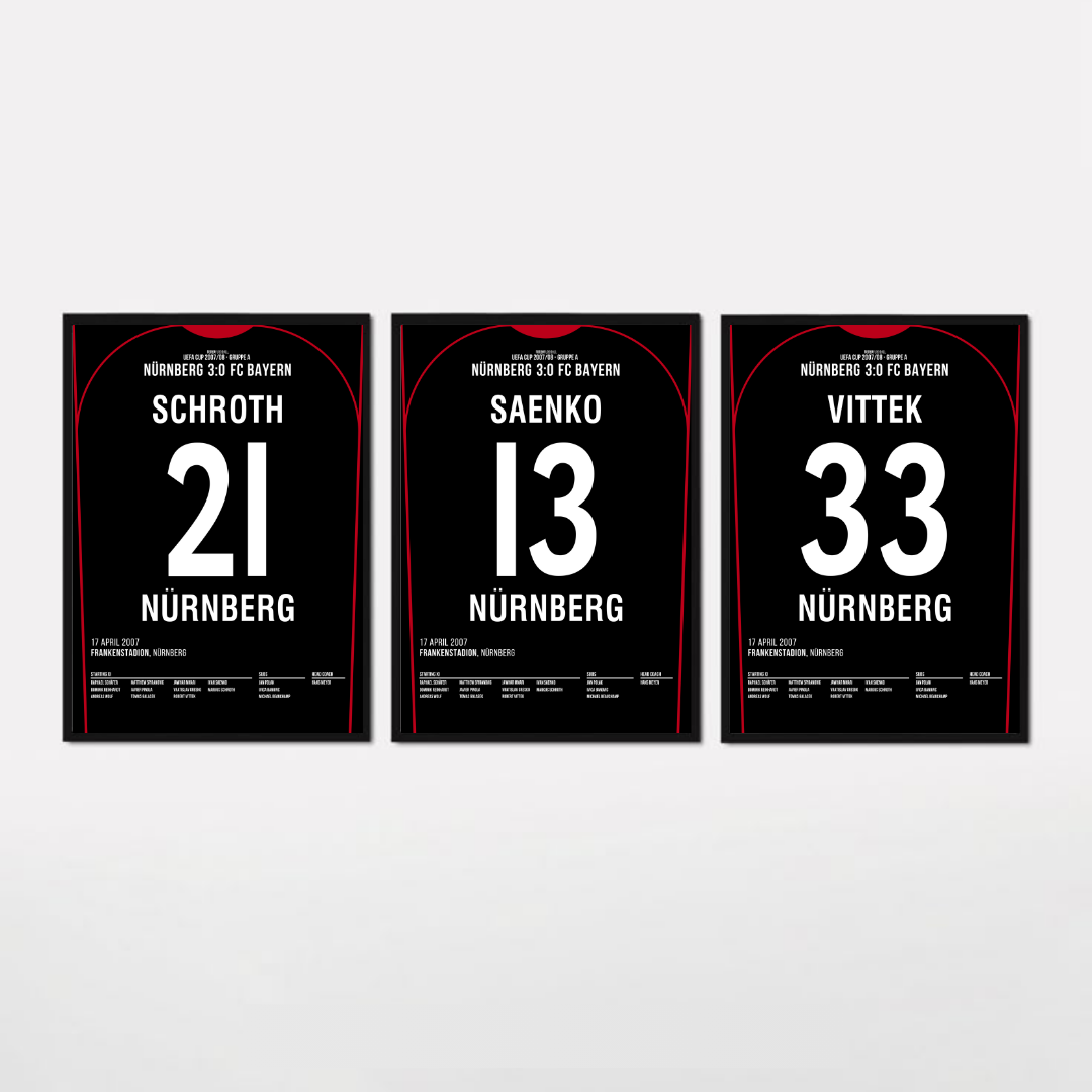 FCN - Ich war dabei Bundle Fußball Poster mit Rahmen