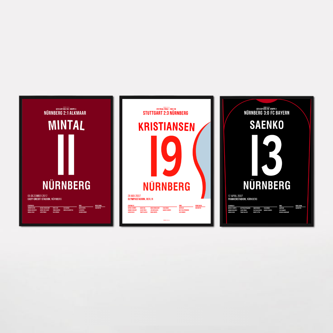 FCN Baller Bundle Fußball Poster mit Rahmen