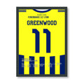 Greenwood Fener Poster – 3:2 gegen Lyon, schwarzer Rahmen