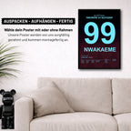 Poster kommt fertig gerahmt und montagefertig an
