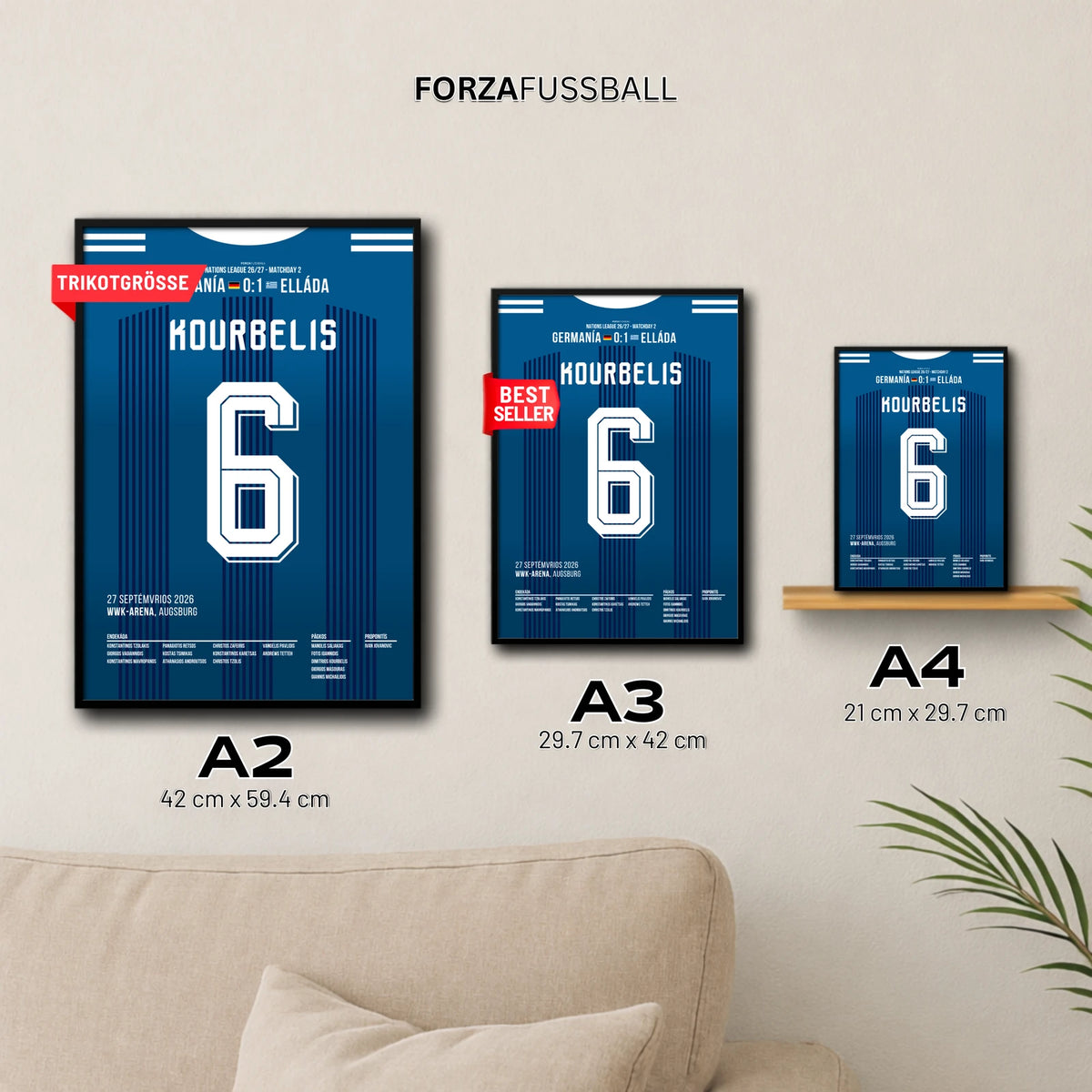Kourbelis Griechenland Poster in A2, A3 und A4