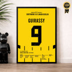 Serhou Guirassy Dortmund Poster – 6:0 gegen Union Berlin, im Wohnzimmer