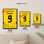 Serhou Guirassy Dortmund Poster – 6:0 gegen Union Berlin, in A2, A3 und A4