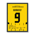 Serhou Guirassy Dortmund Poster – 6:0 gegen Union Berlin, schwarzer Rahmen
