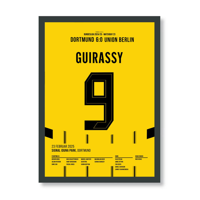 Guirassy leads Dortmund to a 6-0 win over Union Berlin