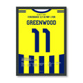 Greenwood Fener Poster – 3:2 gegen Olymp. Lyon, schwarzer Rahmen