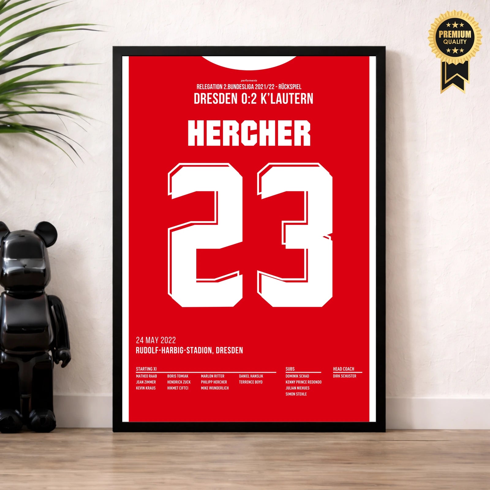 Hercher Kaiserslautern Poster im Wohnzimmer