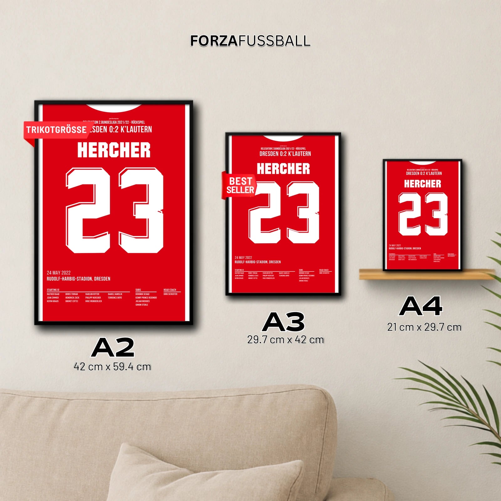 Hercher Kaiserslautern Poster in A2, A3 und A4