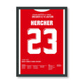 Hercher Kaiserslautern Poster mit schwarzem Rahmen