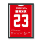 Hercher Kaiserslautern Poster mit schwarzem Rahmen