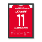 Kanaté Kaiserslautern Poster mit schwarzem Rahmen