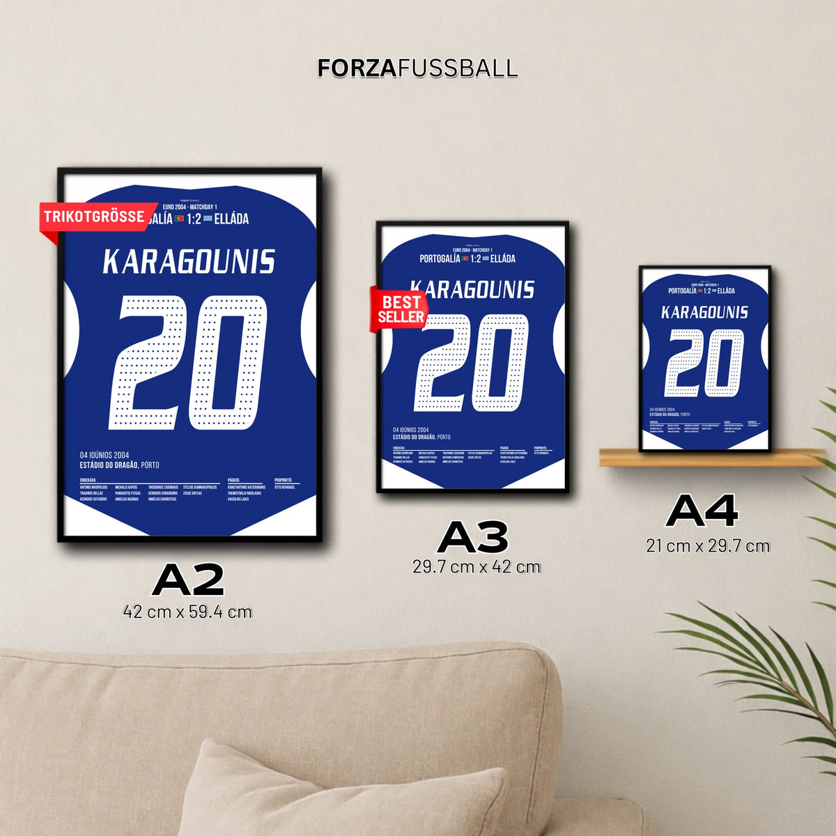 Karagounis Griechenland Poster in A2, A3 und A4