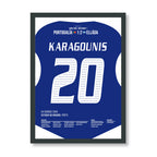 Karagounis Griechenland Poster mit schwarzem Rahmen