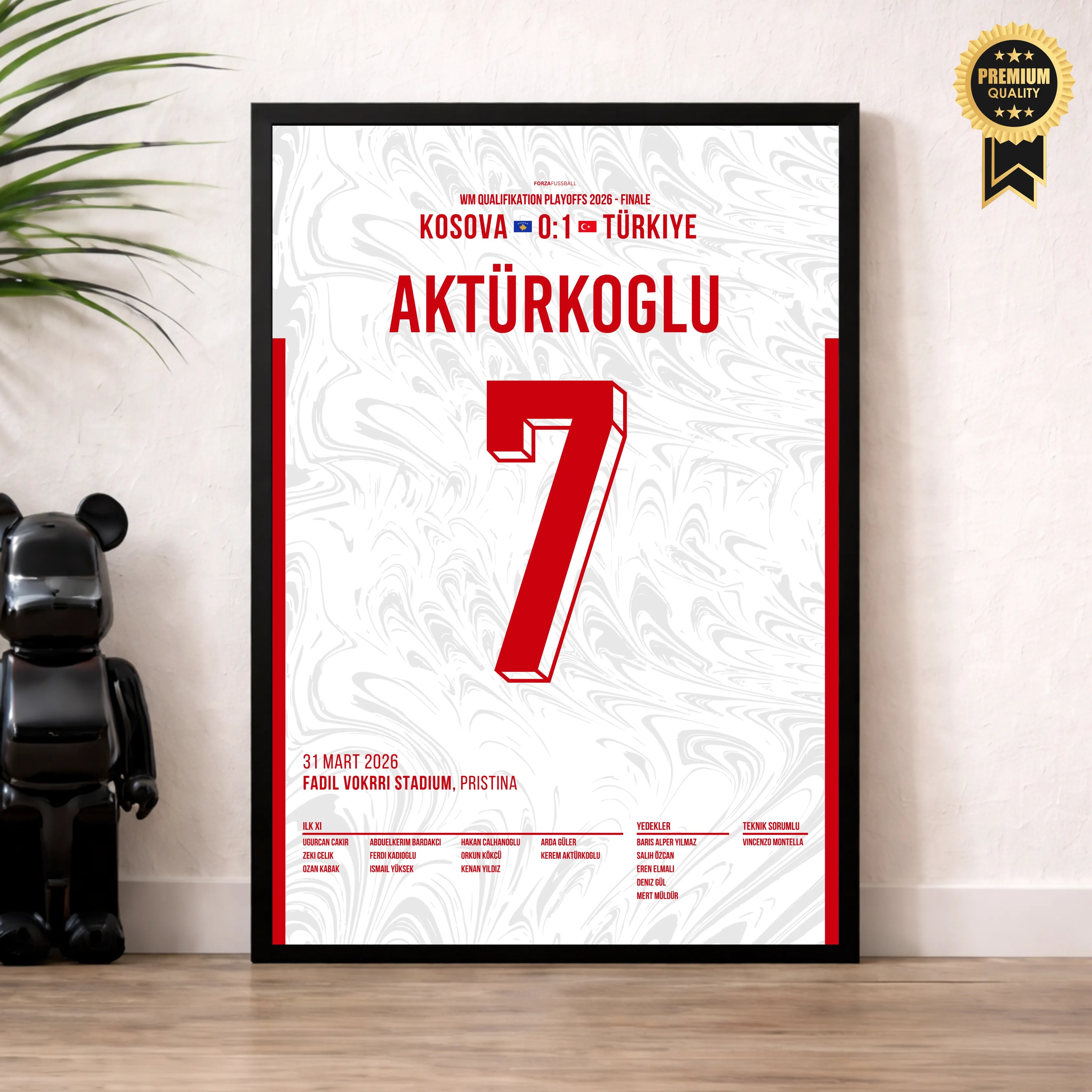 Ferdi X Kerem WM 2026 Quali - 1+1 Set Fußball Poster mit Rahmen