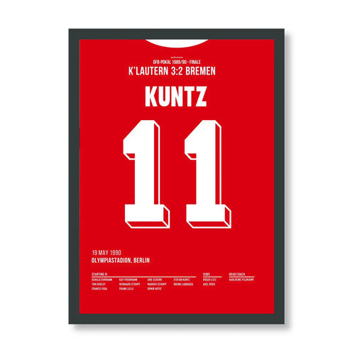 Kuntz Kaiserslautern Poster mit schwarzem Rahmen
