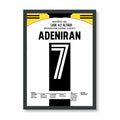 Adeniran LASK Poster – Cupsieg 4:2 gegen Altach, schwarzer Rahmen