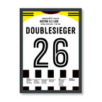 LASK Doublesieger Poster – 0:3 bei Austria, schwarzer Rahmen