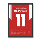 Marschall 11 Poster im schwarzen Rahmen - Kaiserslautern 4:0 Wolfsburg 1998