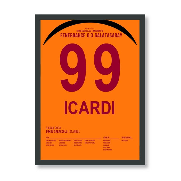 Mauro Icardi with the third goal against Fener