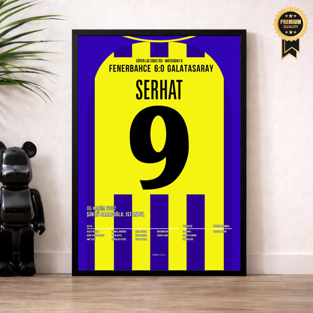 Serhat Akin´s Doppelpack beim 6:0 Derbysieg vs Gala Fußball Poster mit Rahmen
