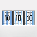 Messi Argentinien Bundle Fußball Poster mit Rahmen