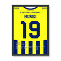 Muriqi Fener Poster – 2:3 bei Olymp. Lyon, schwarzer Rahmen
