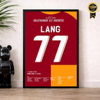 Noa Lang´s Doppelpack gegen Juventus Fußball Poster mit Rahmen