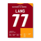 Noa Lang´s Doppelpack gegen Juventus Fußball Poster mit Rahmen