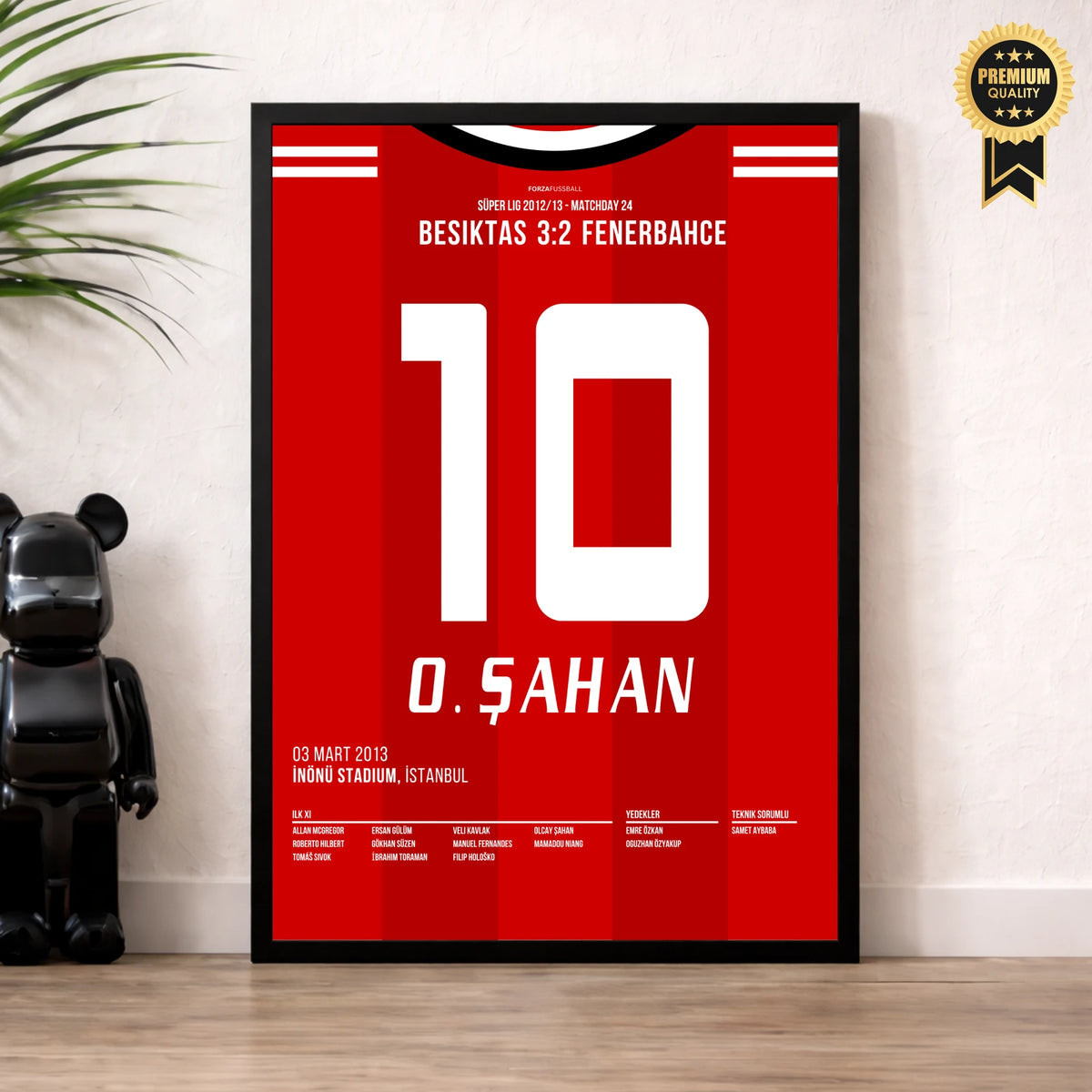 Olcay Şahan Besiktas Poster im Wohnzimmer