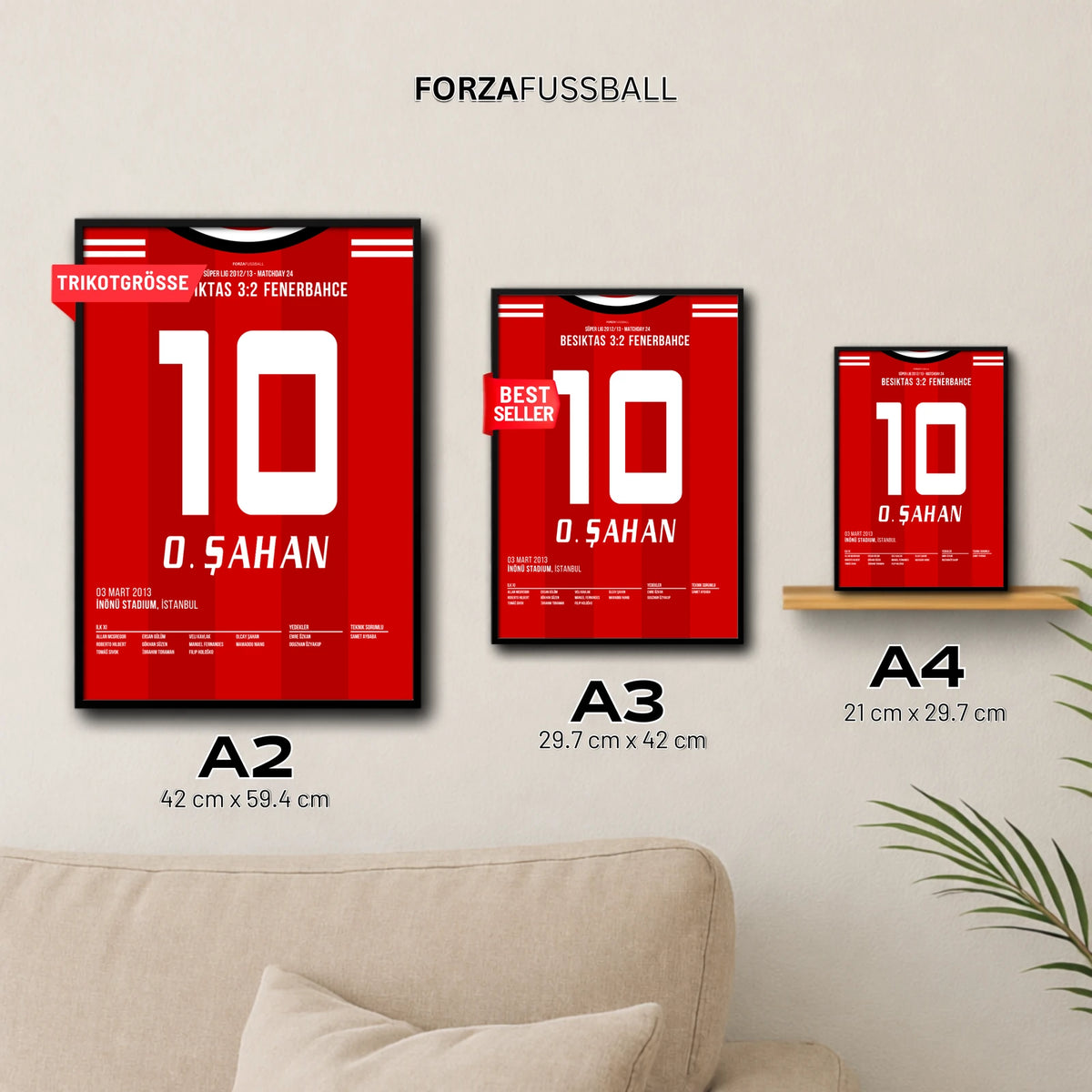 Olcay Şahan Besiktas Poster in A2, A3 und A4