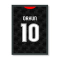 Orkun Kökcü Besiktas Poster mit schwarzem Rahmen