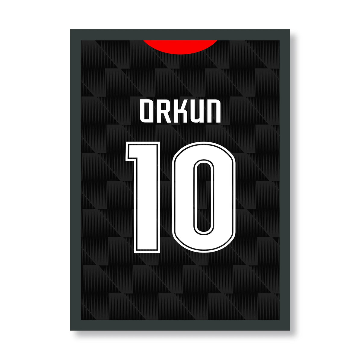 Orkun Kökcü Besiktas Poster mit schwarzem Rahmen