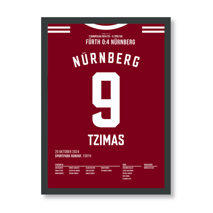 Derby hero Tzimas - Brace in 4-0 win in Fürth
