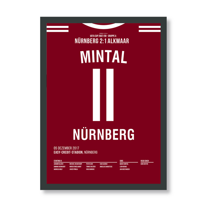 Marek Mintal turns the UEFA Cup match against Alkmaar in 2007