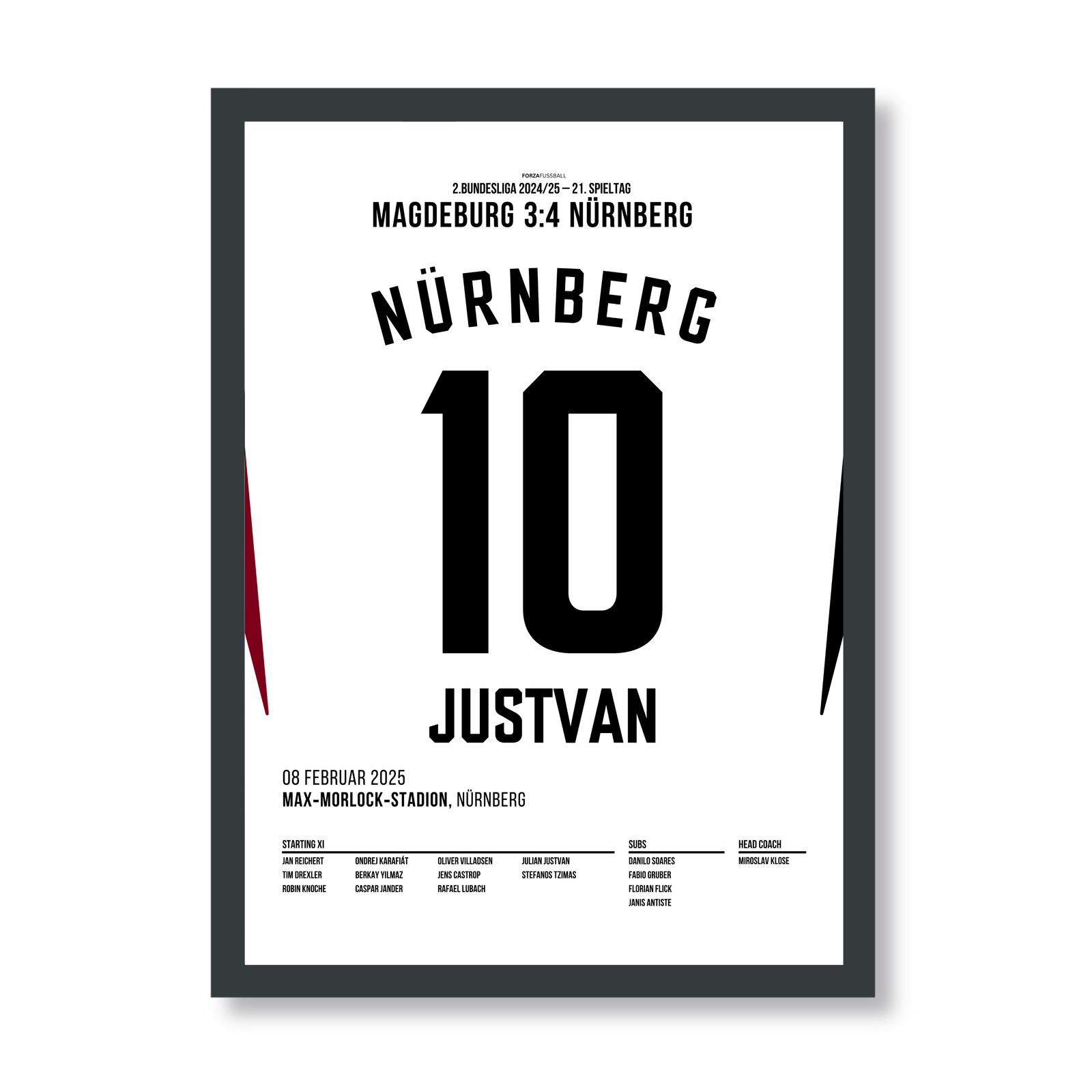 Justvan mit dem last Minute Siegtreffer in Magdeburg