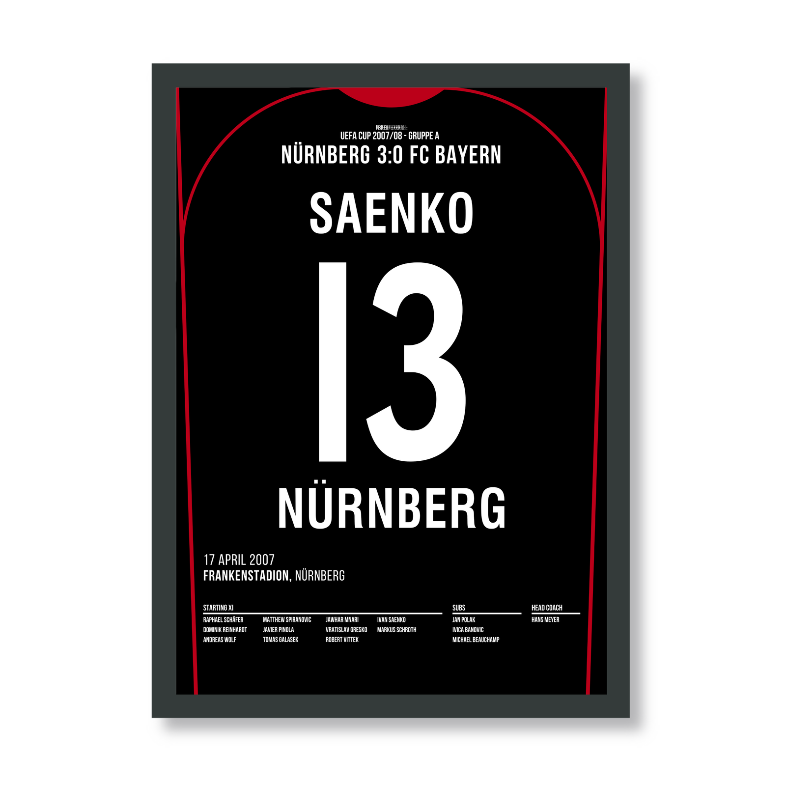 Ivan Saenko war dabei! FCN 3 - Bayern 0