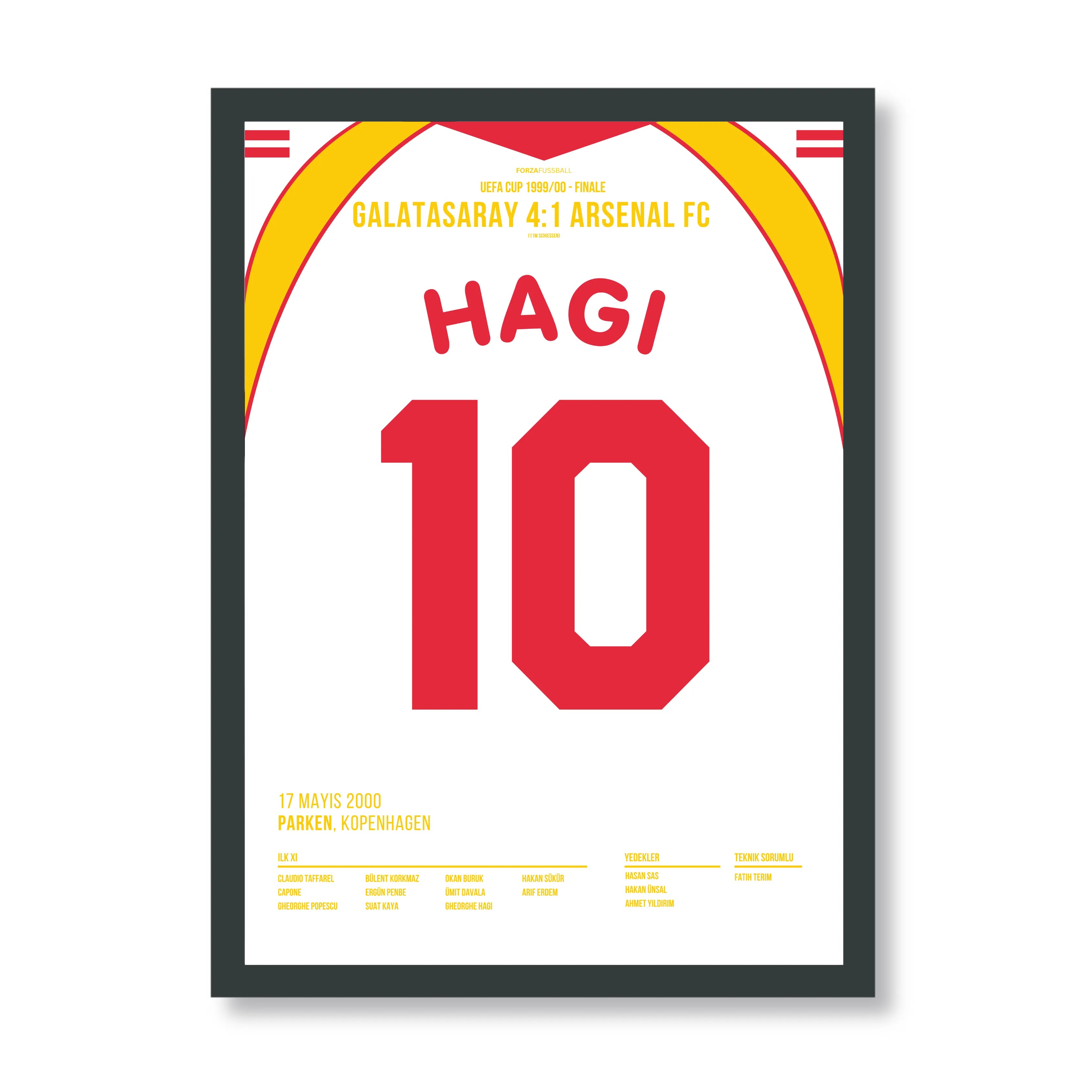 Hagi und Gala gewinnen den Uefa Cup vs Arsenal 2000