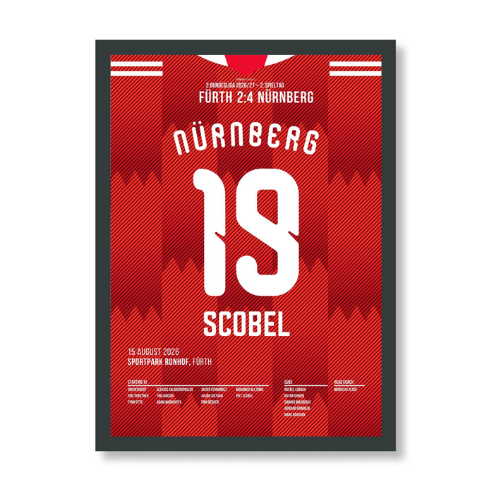 Piet Scobel scores twice in the derby win at Fürth