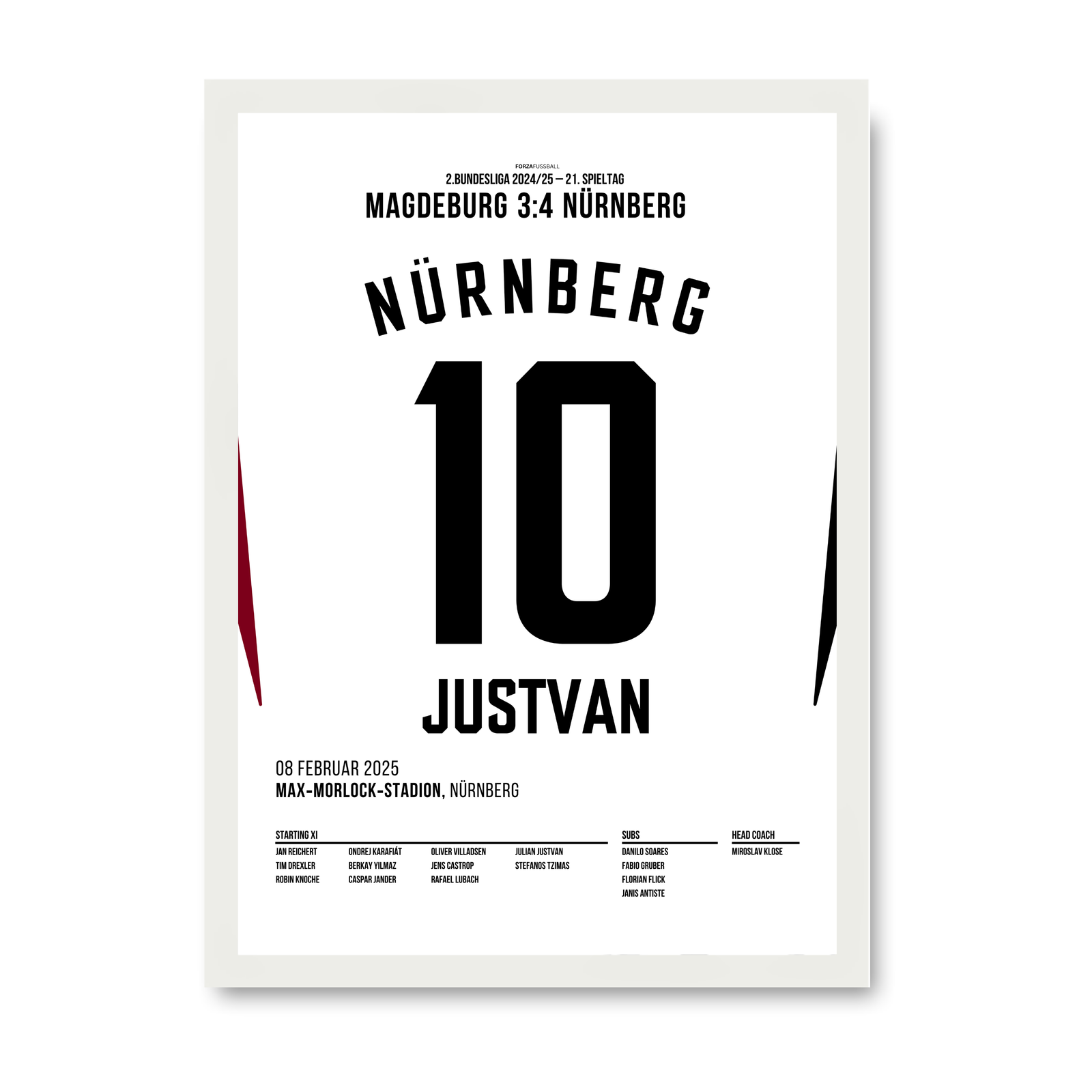 Justvan mit dem last Minute Siegtreffer in Magdeburg
