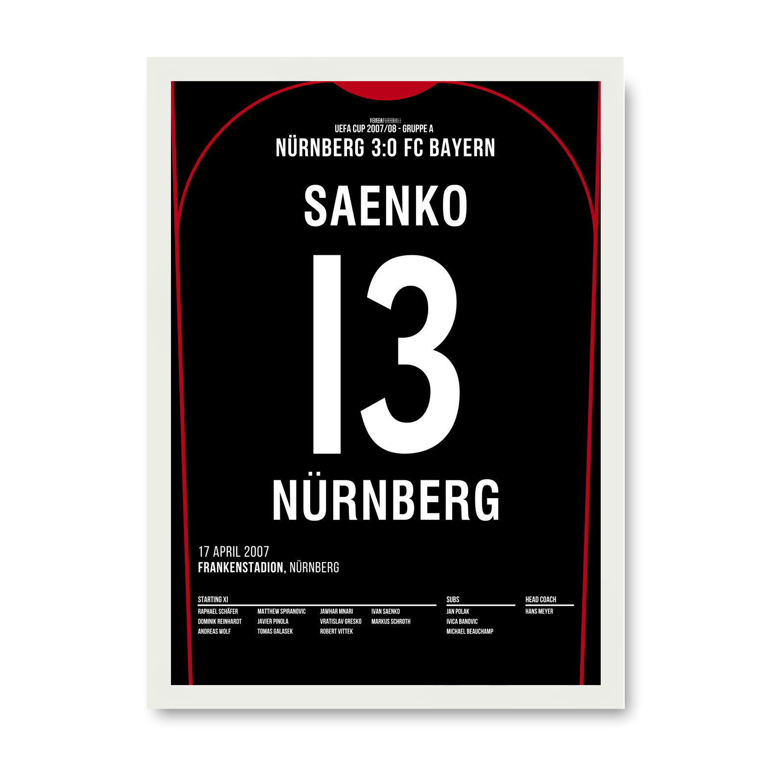 Ivan Saenko war dabei! FCN 3 - Bayern 0