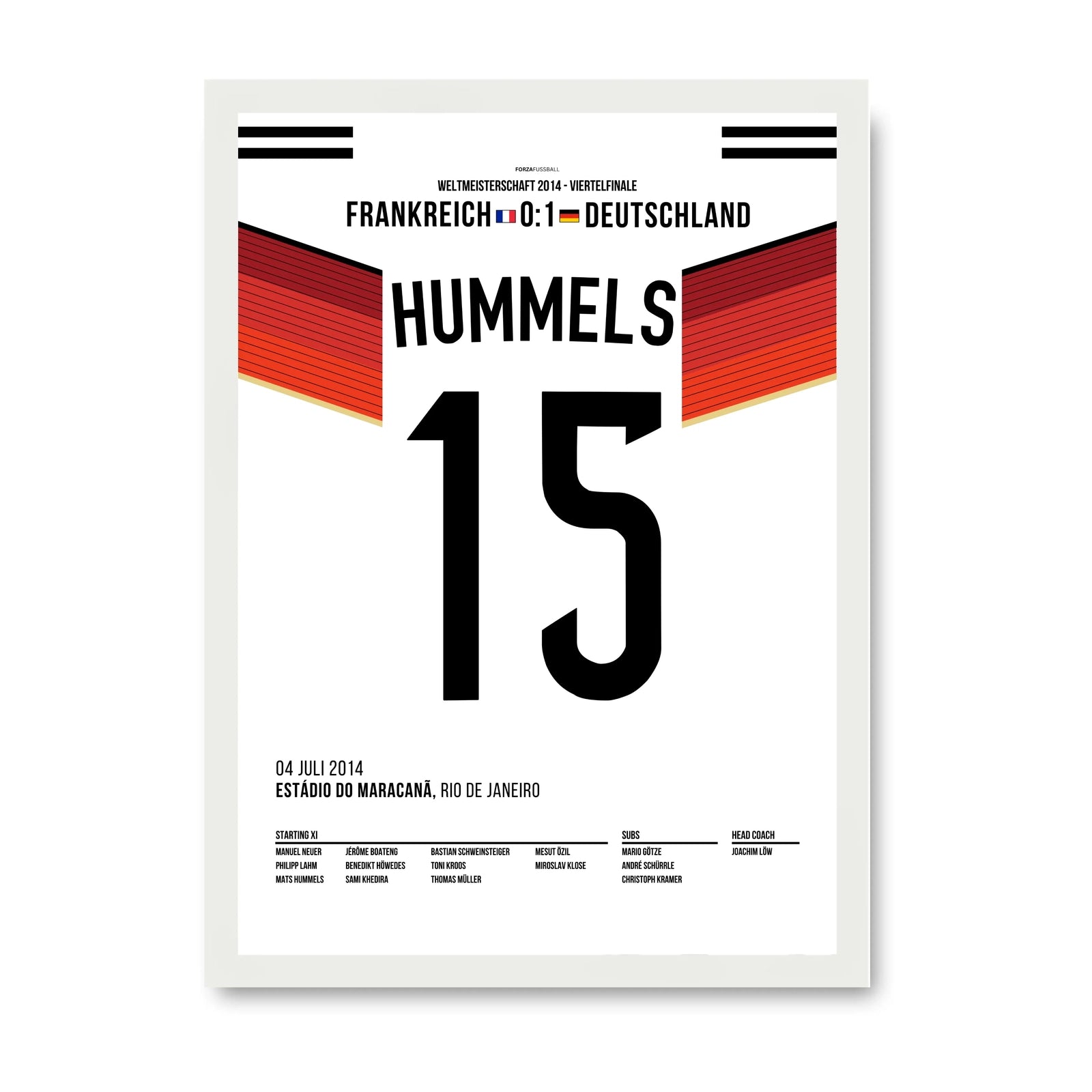 Hummels köpft Deutschland ins WM Halbfinale 2014