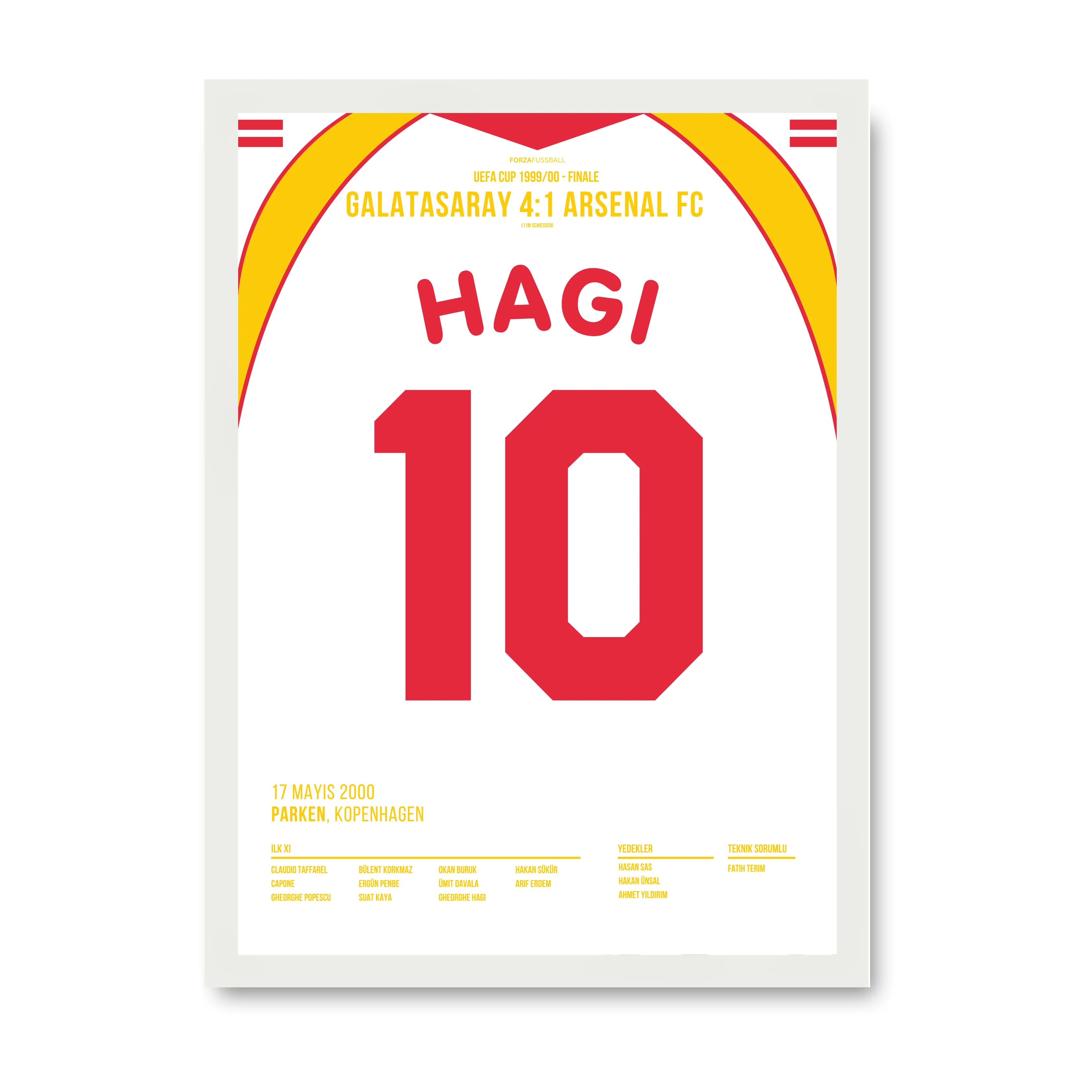 Hagi und Gala gewinnen den Uefa Cup vs Arsenal 2000