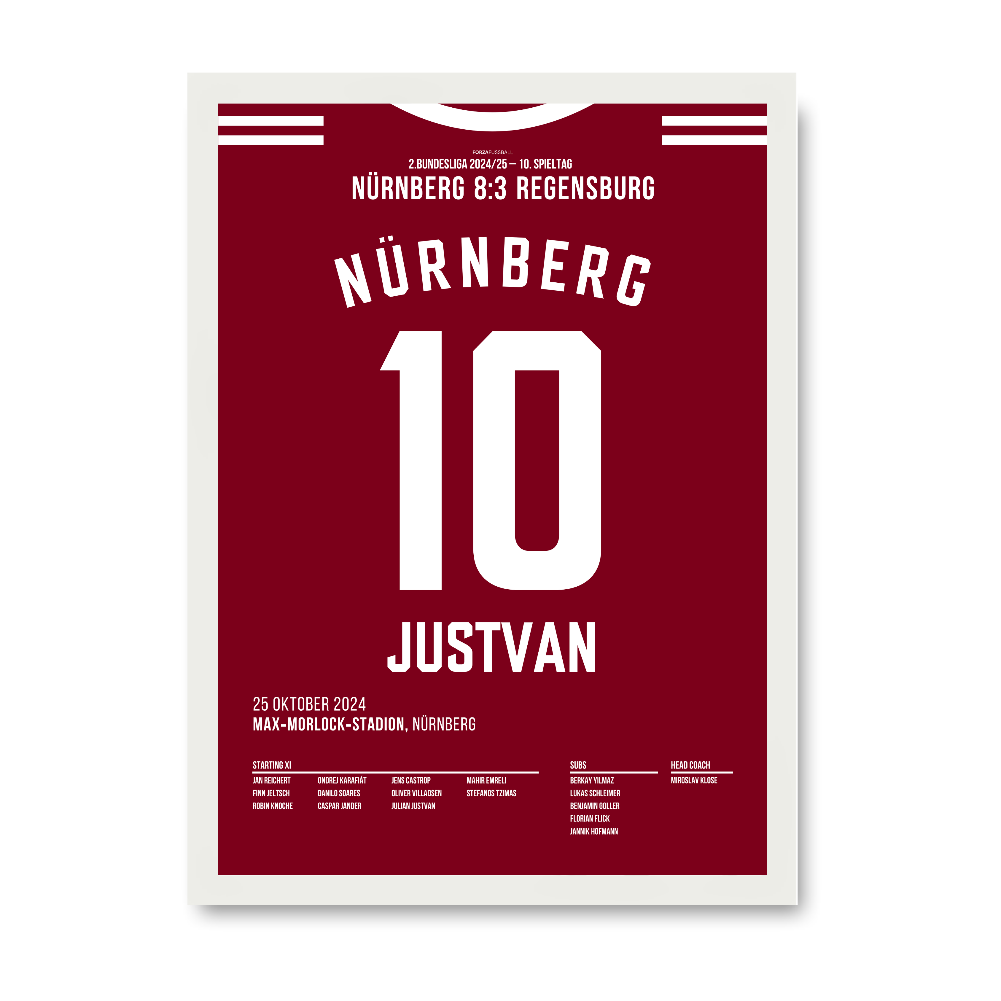 Justvan mit Hattrick beim 8:3 Sieg über Regensburg