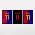 Raphinia Barca 2024/25 Bundle Fußball Poster mit Rahmen