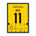 Marco Reus Dortmund Poster – letztes Heimspiel für den BVB, schwarzer Rahmen