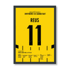 Marco Reus Dortmund Poster – letztes Heimspiel für den BVB, schwarzer Rahmen