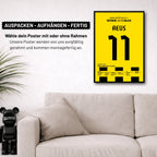 Poster kommt fertig gerahmt und montagefertig an